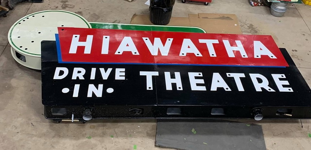 Hiawatha Drive-In Theatre - Restored Sign From Ron Gross